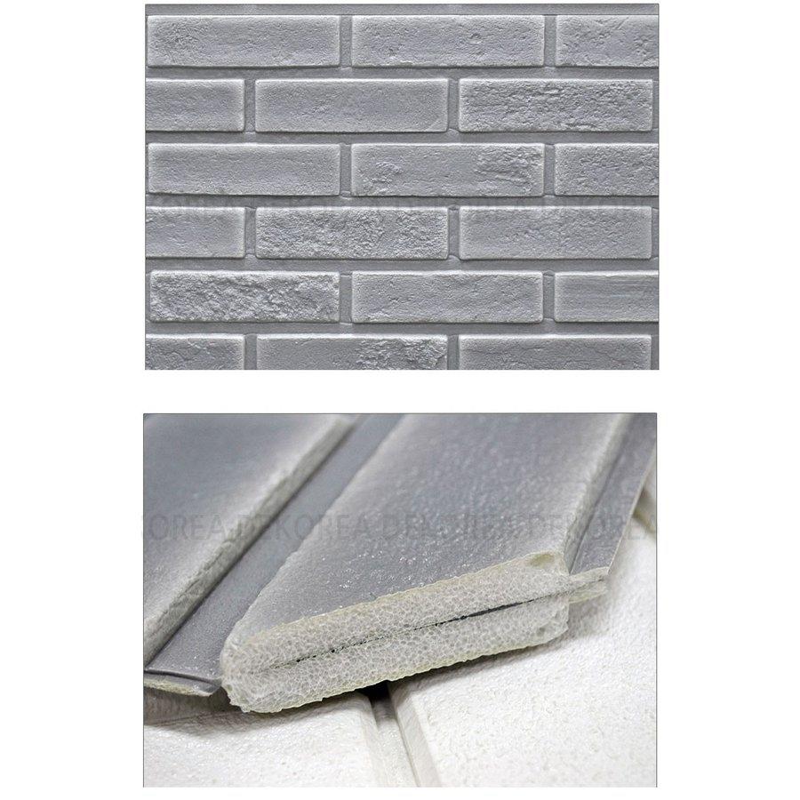 100cmxm シート 発泡スチロール シール壁紙 壁紙クッション レンガ調 おしゃれ 3d立体 Diy 貼る 3d立体 クッションブリック グレー クッションレンガ クッションブリック 北欧 壁紙 発泡スチロール