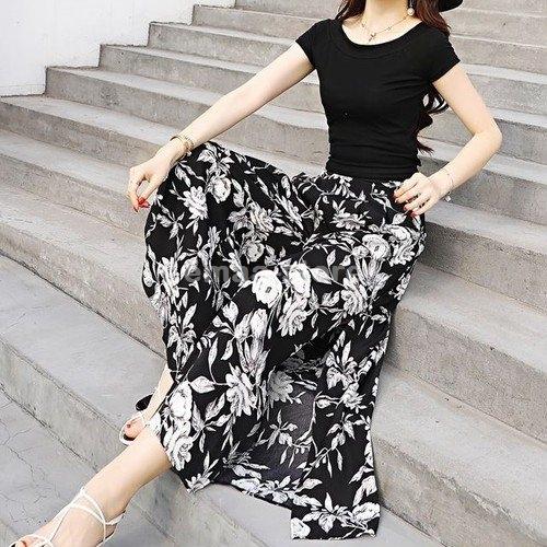 買蔵楽天 ワイドパンツルック 50代 40代 レディース ファッション 30代 春 春物 春服装 夏 ワイドパンツ 花柄 ドット柄 ウエストリボン 大人可愛い 春夏 製造元直販 Www Superavila Com