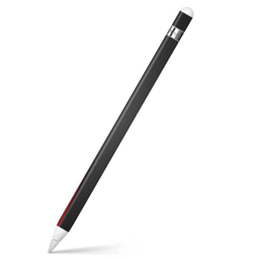 Apple Pencil 専用スキンシール アップルペンシル iPad Pro ApplePen カバー フィルム ステッカー 保護  赤　レッド　黒　ブラック　ライン 008225｜emart