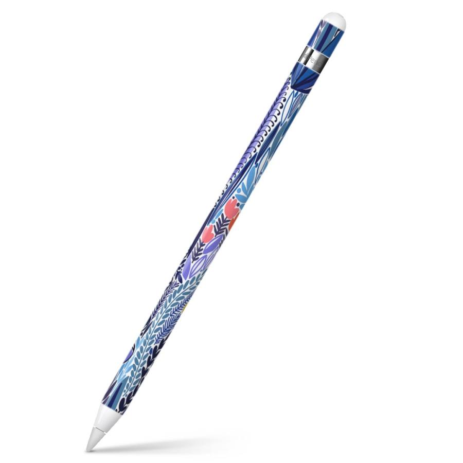 Apple Pencil 専用スキンシール アップルペンシル iPad Pro ApplePen カバー フィルム ステッカー 保護  花　リーフ　植物 014296｜emart