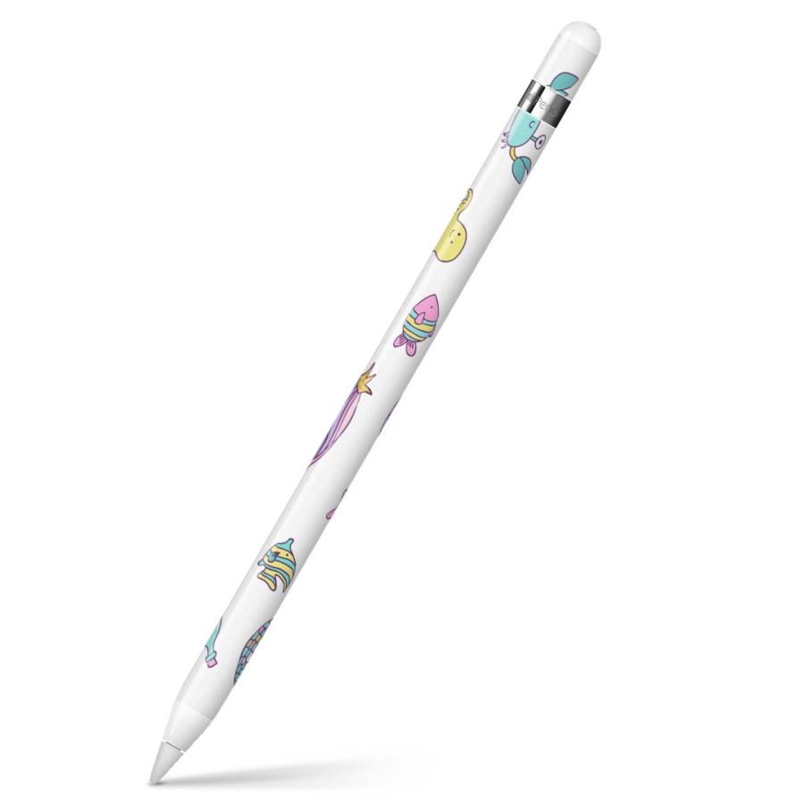 Apple Pencil 専用スキンシール アップルペンシル iPad Pro ApplePen カバー フィルム ステッカー 保護  マーメイド　人魚　イルカ 014512｜emart