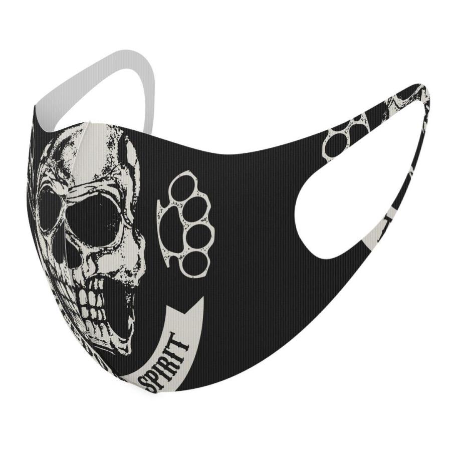 マスク 2枚セット デザイン 洗える ポリエステル メンズ レディース 男性 女性 こども ジュニア 幼児 未就学児 骸骨　ドクロ　星 011567 | 