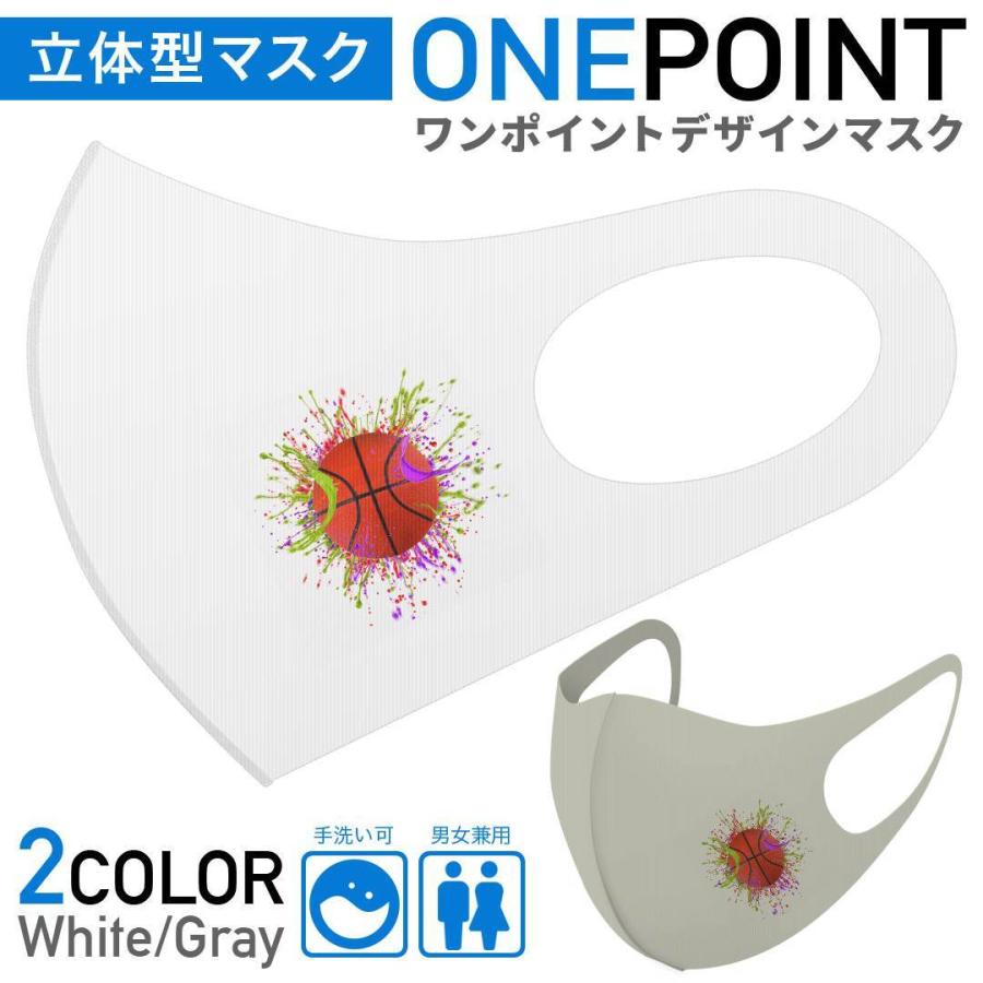 マスク 2枚セット ワンポイント 50mm 洗える ポリエステル 布 メンズ レディース 幼児 こども ジュニア スポーツ バスケ インク ボール Dmaskop50 Ms E Mart 通販 Yahoo ショッピング