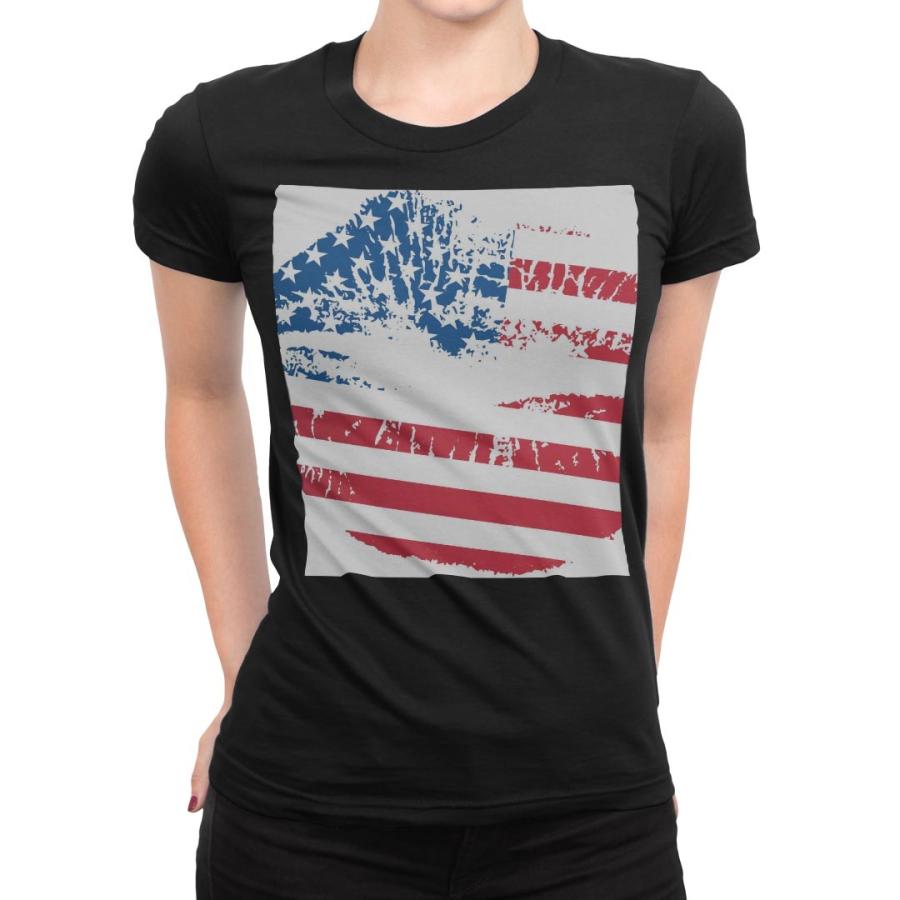 Tシャツ レディース 半袖 ブラック 黒 デザイン S M L Xl Tシャツ ティーシャツ T Shirt 唇 くちびる イラスト アメリカ 国旗 0030 Fb 0030 Ts E Mart 通販 Yahoo ショッピング