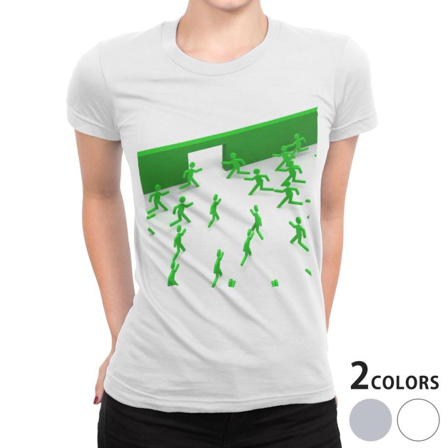 Tシャツ レディース 半袖 ホワイト グレー 白 灰色 デザイン S M L Xl Tシャツ ティーシャツ T Shirt 非常口 人物 緑 グリーン 0096 Fw 0096 Ts E Mart 通販 Yahoo ショッピング