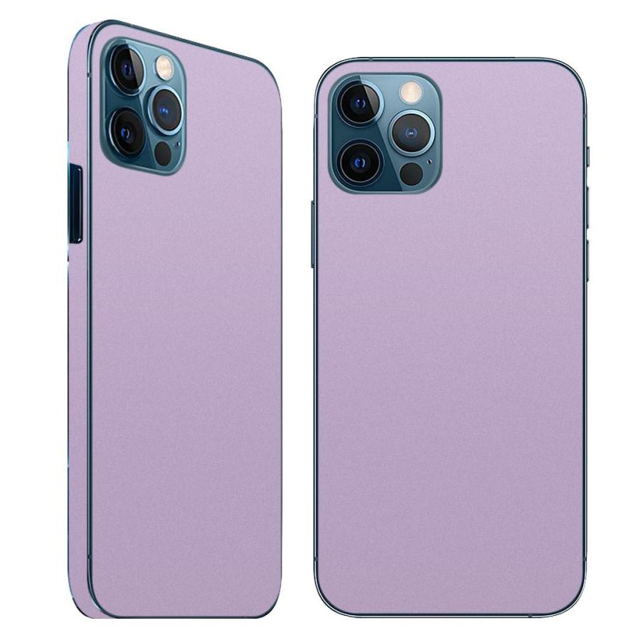 iPhone12 対応 アイフォン 全面スキンシール フル 背面 側面 正面 液晶 ケース ステッカー 無地 2021A W新作 送料無料 紫 スマホケース 当社の シンプル 009022 スマホカバー