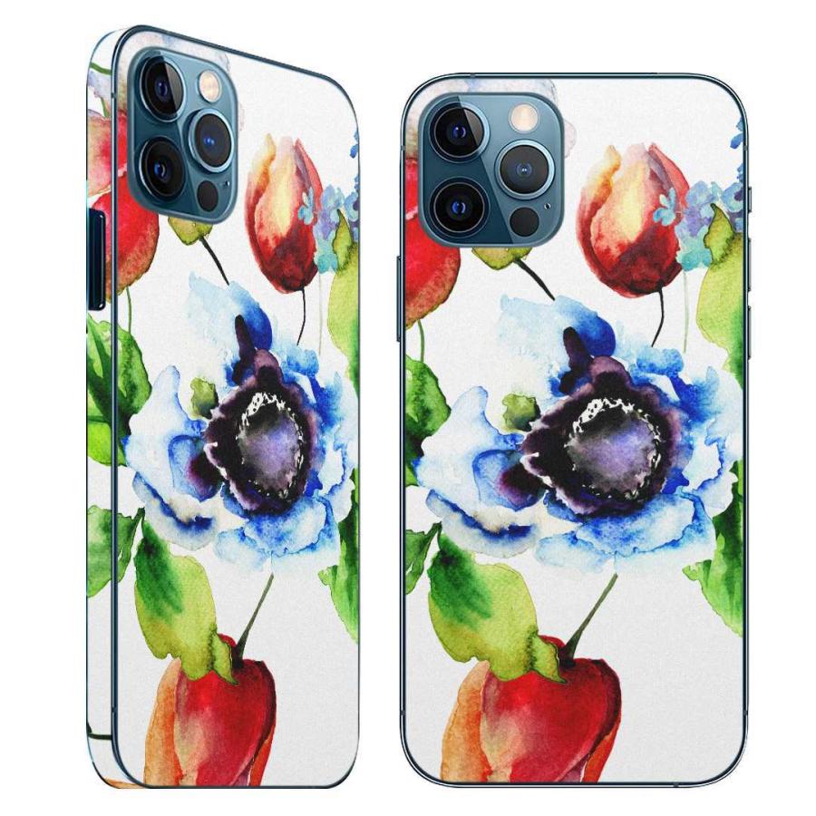 Iphone12 対応 アイフォン 全面スキンシール フル 背面 側面 正面 液晶 スマホケース ステッカー スマホカバー ケース 花柄 フラワー おしゃれ 正規取扱店