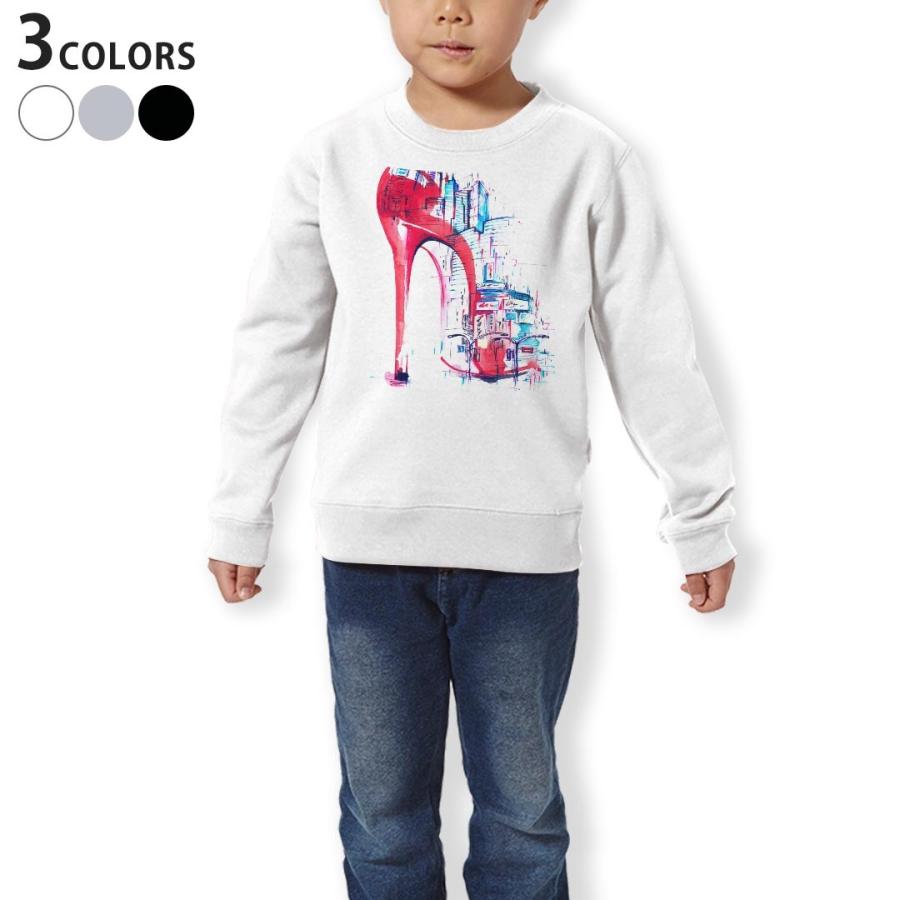 トレーナー キッズ 子供 長袖 ホワイト グレー ブラック デザイン 110 130 150 sweatshirt　  ファッション　おしゃれ　靴 014177｜emart