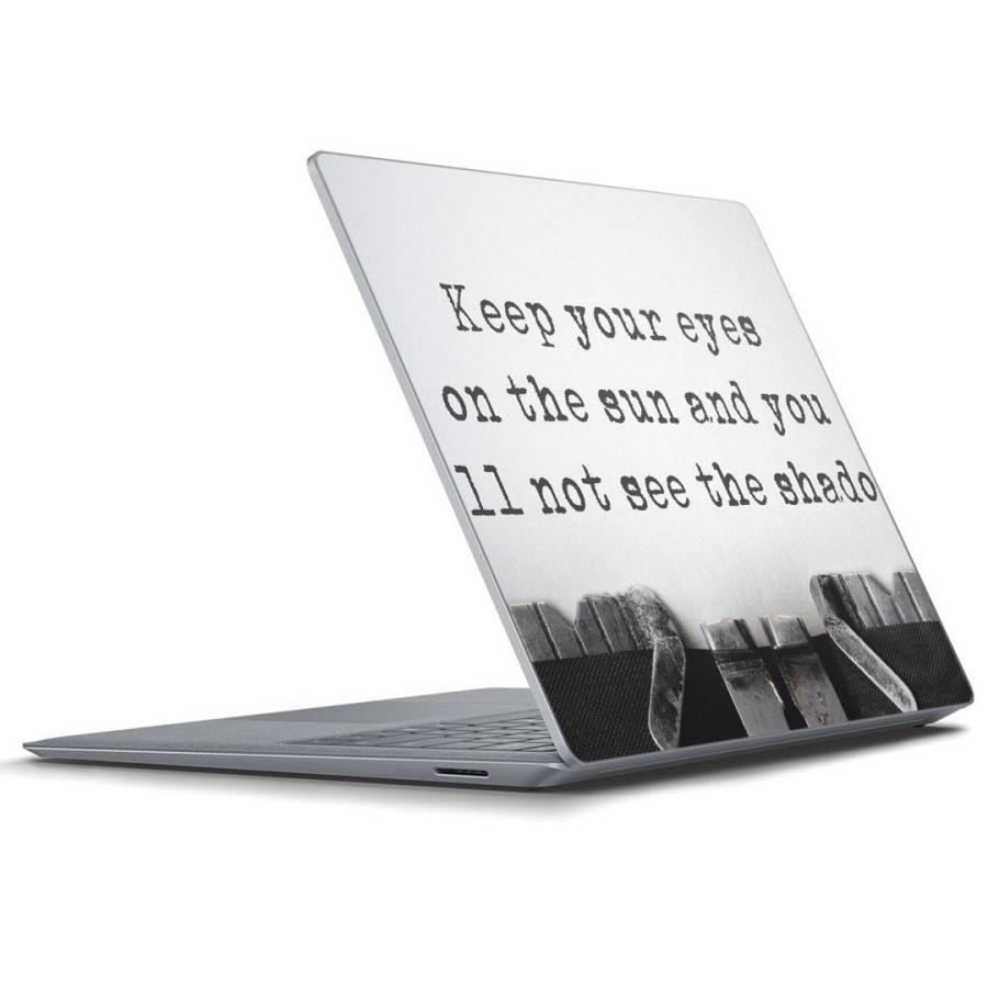 Surface Laptop ラップトップ専用スキンシール Microsoft サーフェス サーフィス ノートパソコン カバー  英語　文字　白　黒 009528｜emart