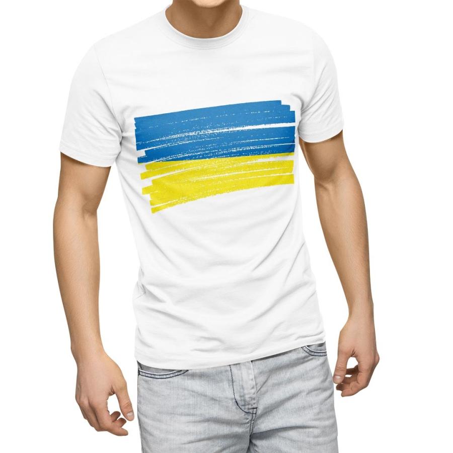 Tシャツ メンズ 半袖 ホワイト グレー デザイン Xs S M L Xl 2xl Tシャツ ティーシャツ T Shirt Ukraine ウクライナ Mw Ts E Mart 通販 Yahoo ショッピング