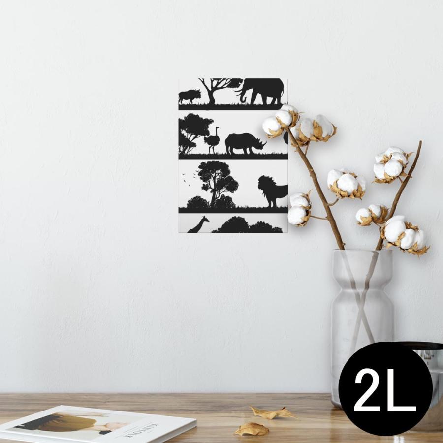 ポスター ウォールステッカー シール式 127×178mm 2L 写真 壁 インテリア おしゃれ wall sticker poster 動物