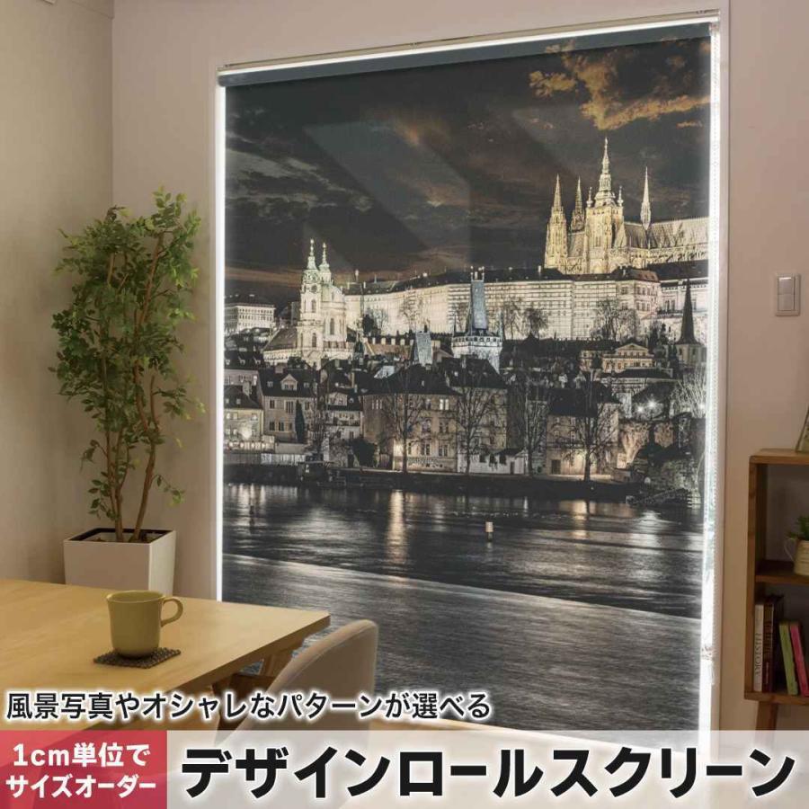 ロールスクリーン ロールカーテン オーダーメイド デザイン 018314  夜景 アート｜emart