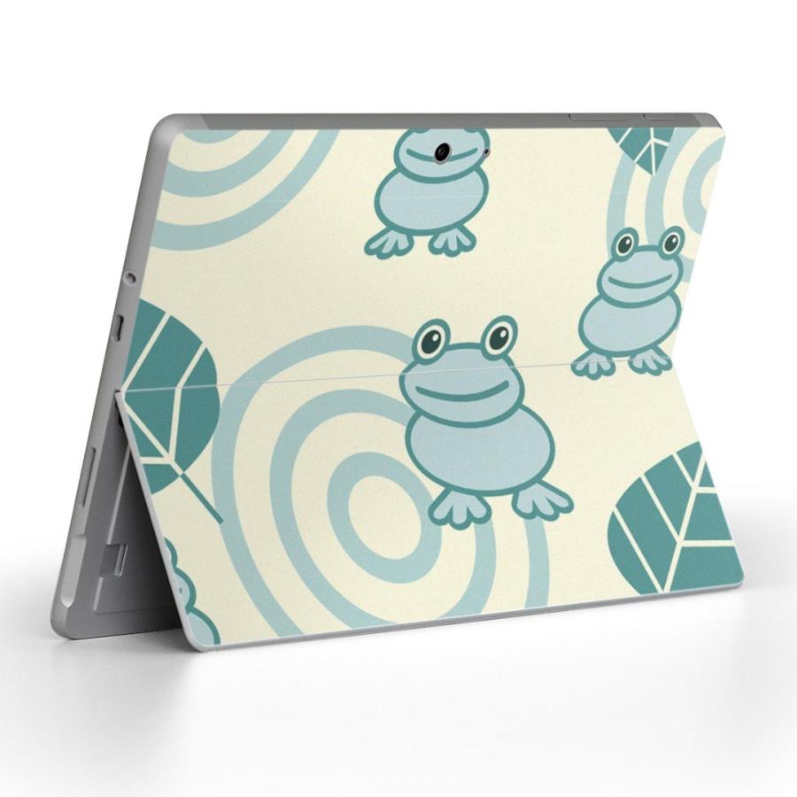Surface Go 専用スキンシール Microsoft サーフェス サーフィス ノートパソコン カバー フィルム ステッカー  カエル　動物　模様 004382 | 