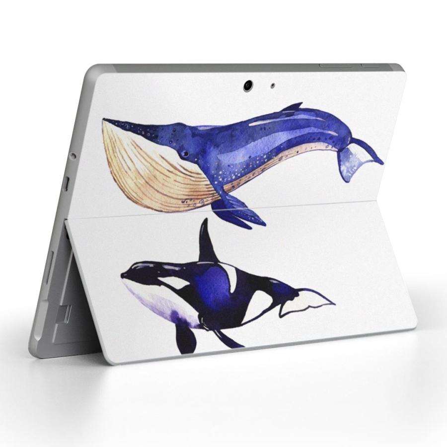 Surface Go 専用スキンシール Microsoft サーフェス サーフィス ノートパソコン カバー フィルム ステッカー  海　イルカ　クジラ 014703 | 