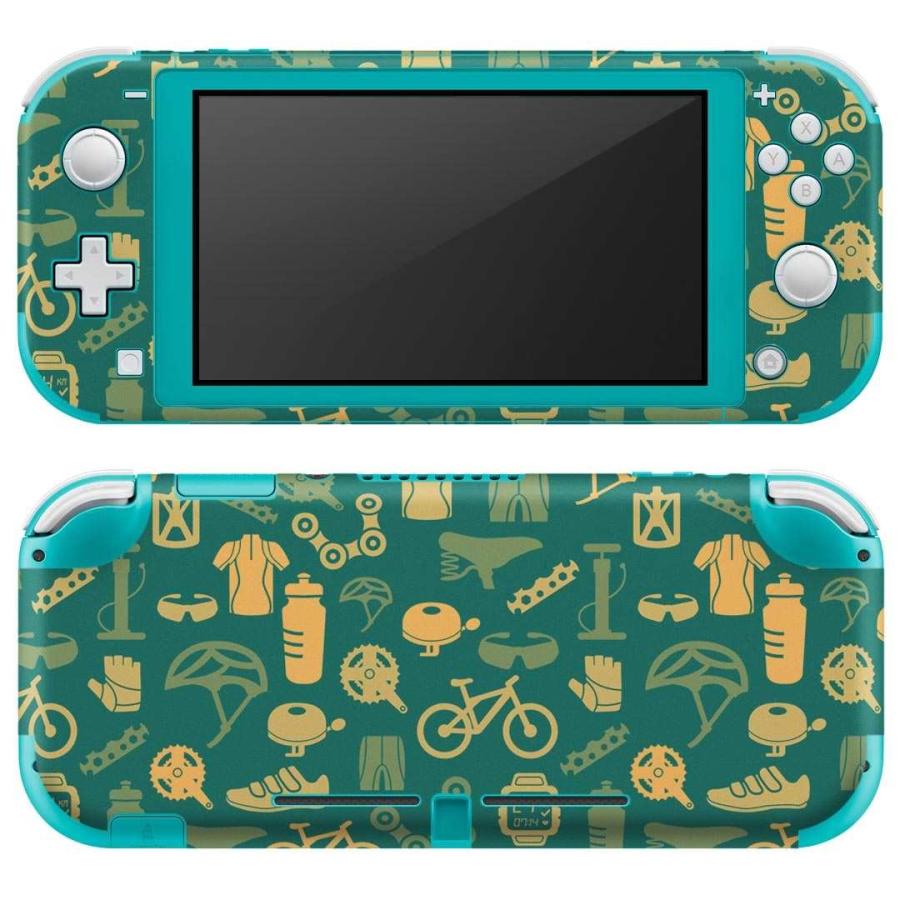 igsticker Nintendo Switch Lite 専用 デザインスキンシール 全面 任天堂 専用 ニンテンドー スイッチ ライト  スポーツ　模様　イラスト　緑 008421 | 