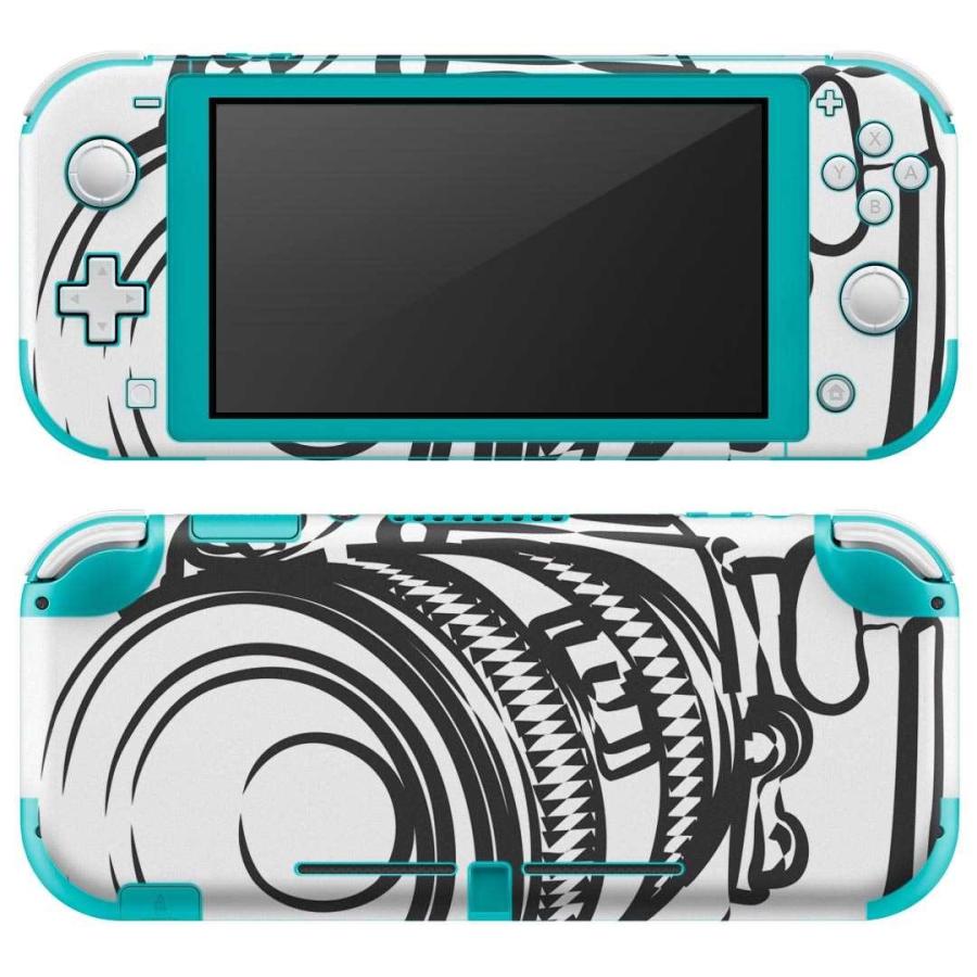 igsticker Nintendo Switch Lite 専用 デザインスキンシール 全面 任天堂 専用 ニンテンドー スイッチ ライト  カメラ　白黒　一眼レフ 014761 | 