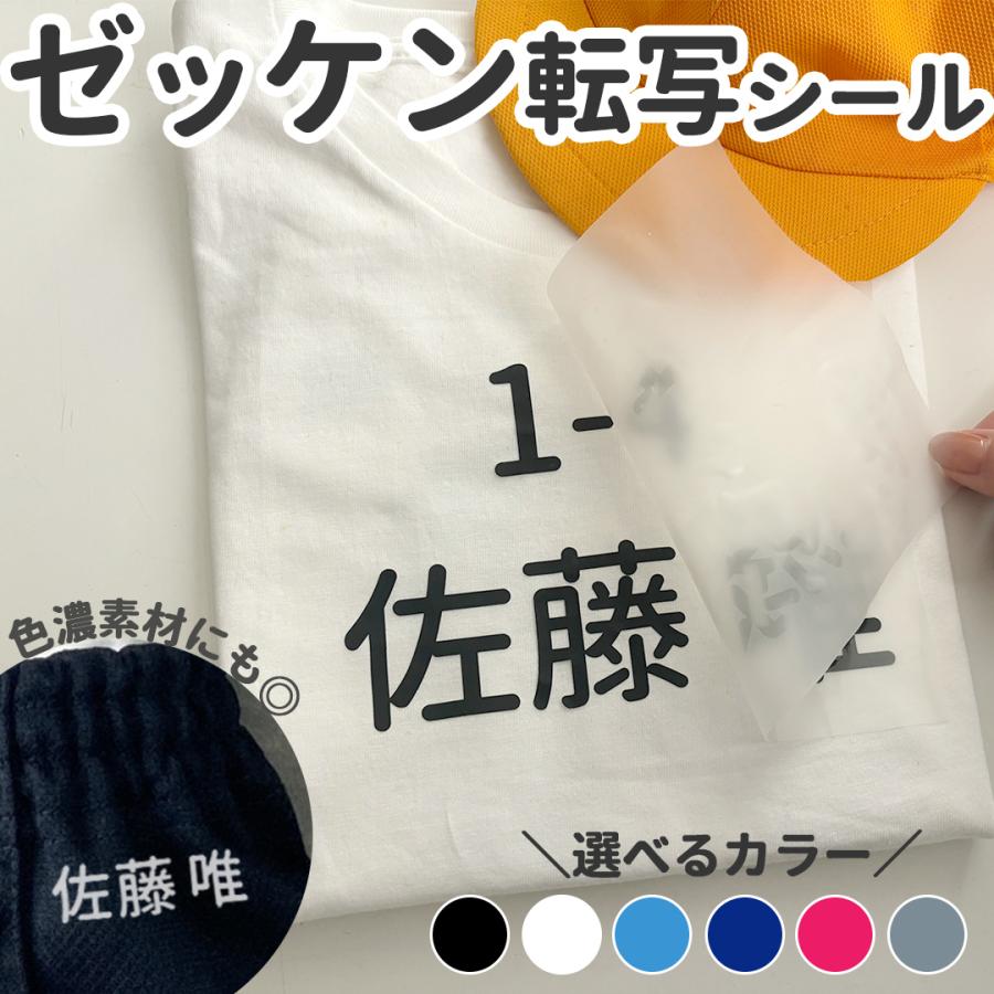 りか★お名前ゼッケン 文字のみ貼れる！ゼッケン転写シール！アイロン 体操服 フロッキー 年