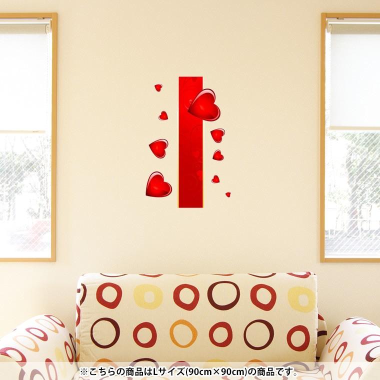 売店 ウォールステッカー 飾り 90 90cm シール式 装飾 おしゃれ 壁紙 はがせる 剥がせる カッティングシート Wall Sticke ハート 赤 Cisama Sc Gov Br