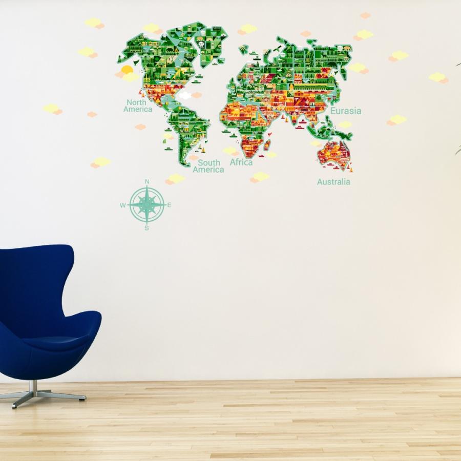 地図 シール式ウォールステッカー ウォールステッカー 飾り 90 90cm 世界地図 日本地図 World Map Japan 大陸 剥がせる カッティングシート Wsl Ws E Mart 通販 Yahoo ショッピング