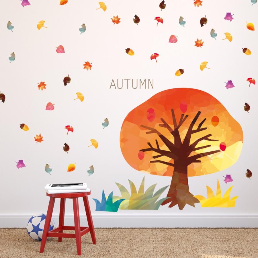 秋 お月見 シール式ウォールステッカー Autumn 中秋の名月 十五夜 紅葉 月 うさぎ 空 植物 季節 90 90cm Wsl Ws E Mart 通販 Yahoo ショッピング