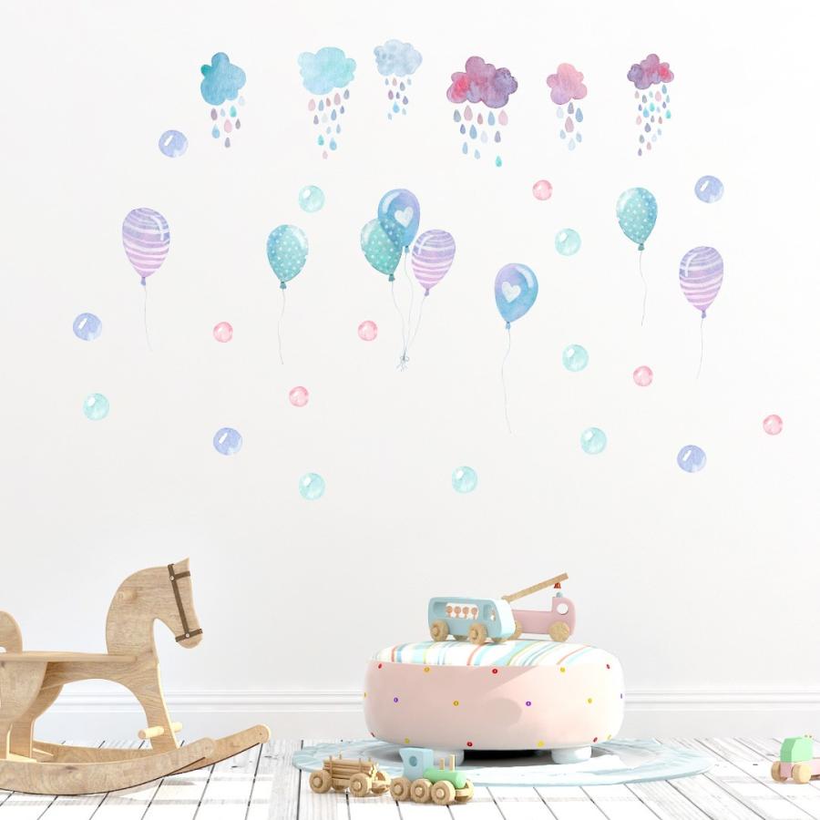 梅雨 シール式ウォールステッカー 飾り 90 90cm 雨 Rainy Day Rainy Season アジサイ 風船 パステル 雨 Wsl Ws E Mart 通販 Yahoo ショッピング