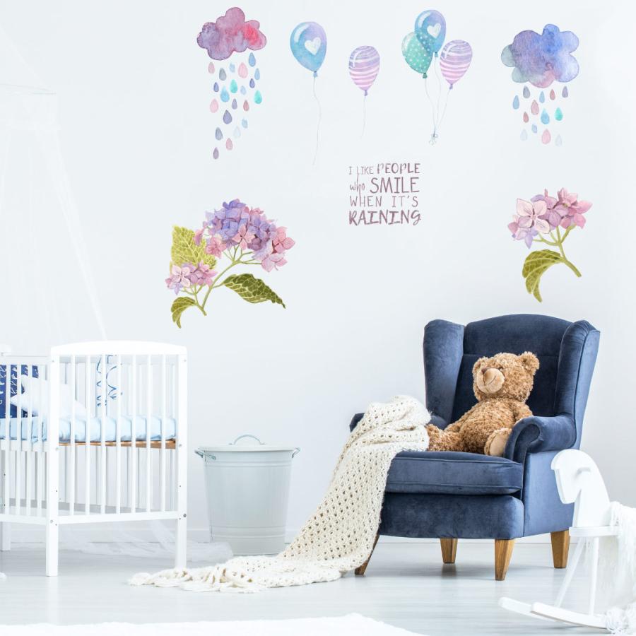 ウォールステッカー 梅雨 アジサイ 紫陽花 アジサイ 傘 雨 飾り Lsize 1350 600mm 紫陽花 雨 アジサイ 風船 0176 Wsln 0176 Ws E Mart 通販 Yahoo ショッピング