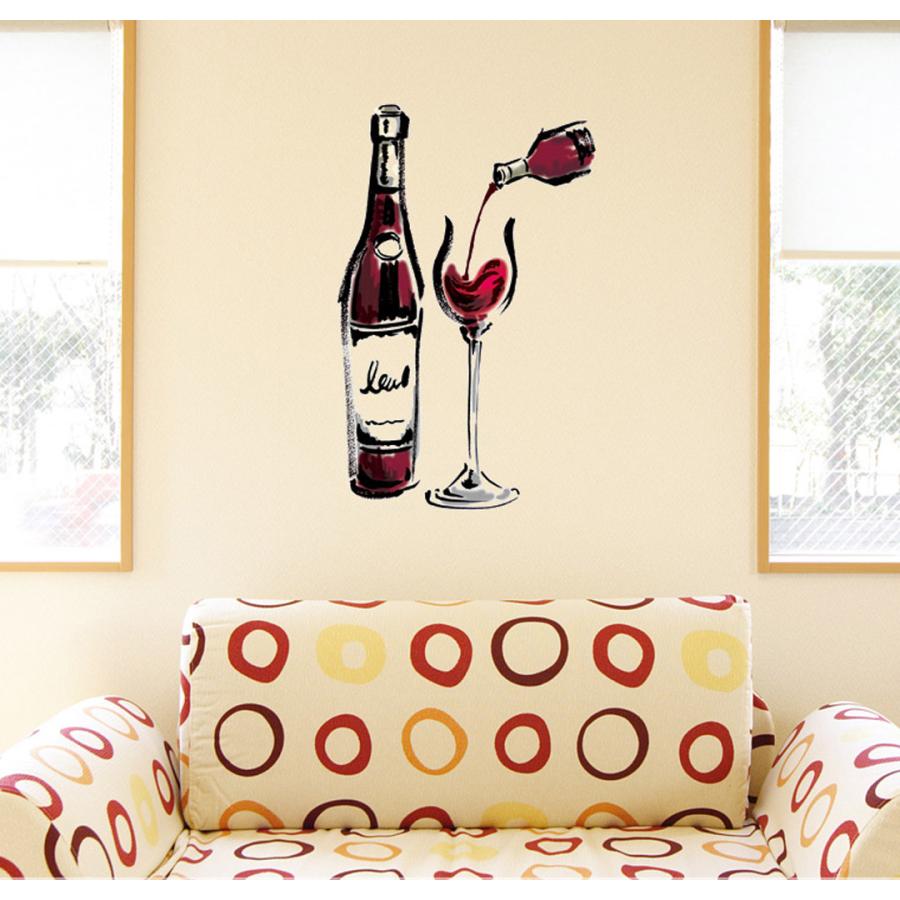 ウォールステッカー 飾り 60 60cm シール式 装飾 おしゃれ 壁紙 はがせる 剥がせる カッティングシート Wall Sticke 飲み物 絵 ワイン Wsm Ds E Mart 通販 Yahoo ショッピング