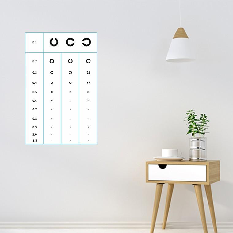 ウォールステッカー 視力検査 3m用 測定 ランドルト環 目の検査 病院 学校 おしゃれ 60 60cm シール式 壁紙 Wsm Ds E Mart 通販 Yahoo ショッピング