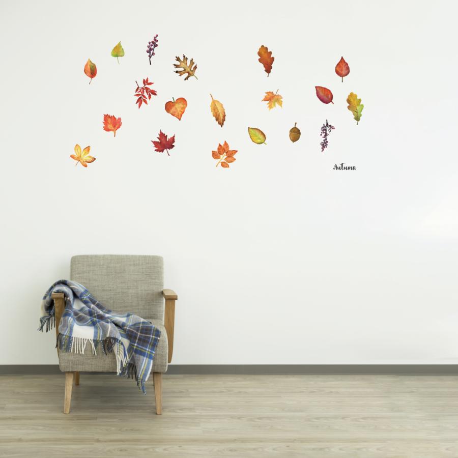 秋 お月見 シール式ウォールステッカー Autumn 中秋の名月 十五夜 紅葉 月 うさぎ 空 植物 季節 60 60cm 落ち葉 紅葉 もみじ イチョウ Wsm Ws E Mart 通販 Yahoo ショッピング