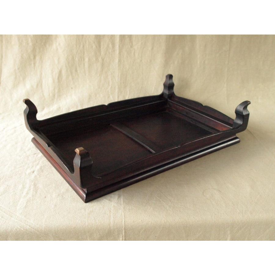 時代 上質唐木☆漆塗り木製飾り台44.5cm☆木製花台 香炉台 盆栽台 花台