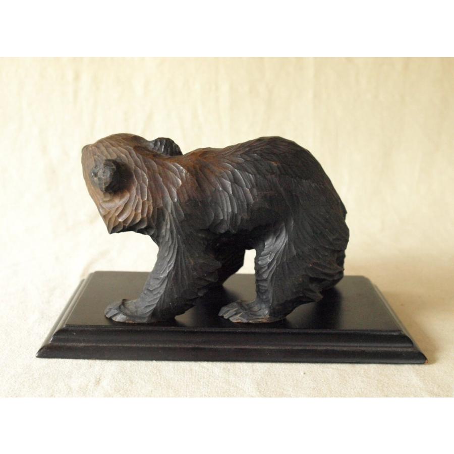 【★ガラス目が美しい★】アンティーク　木彫りの熊　北海道　アイヌ　ペア　置物 ☆ガラス目が美しい☆】アンティーク 木彫りの熊 北海道 アイヌ