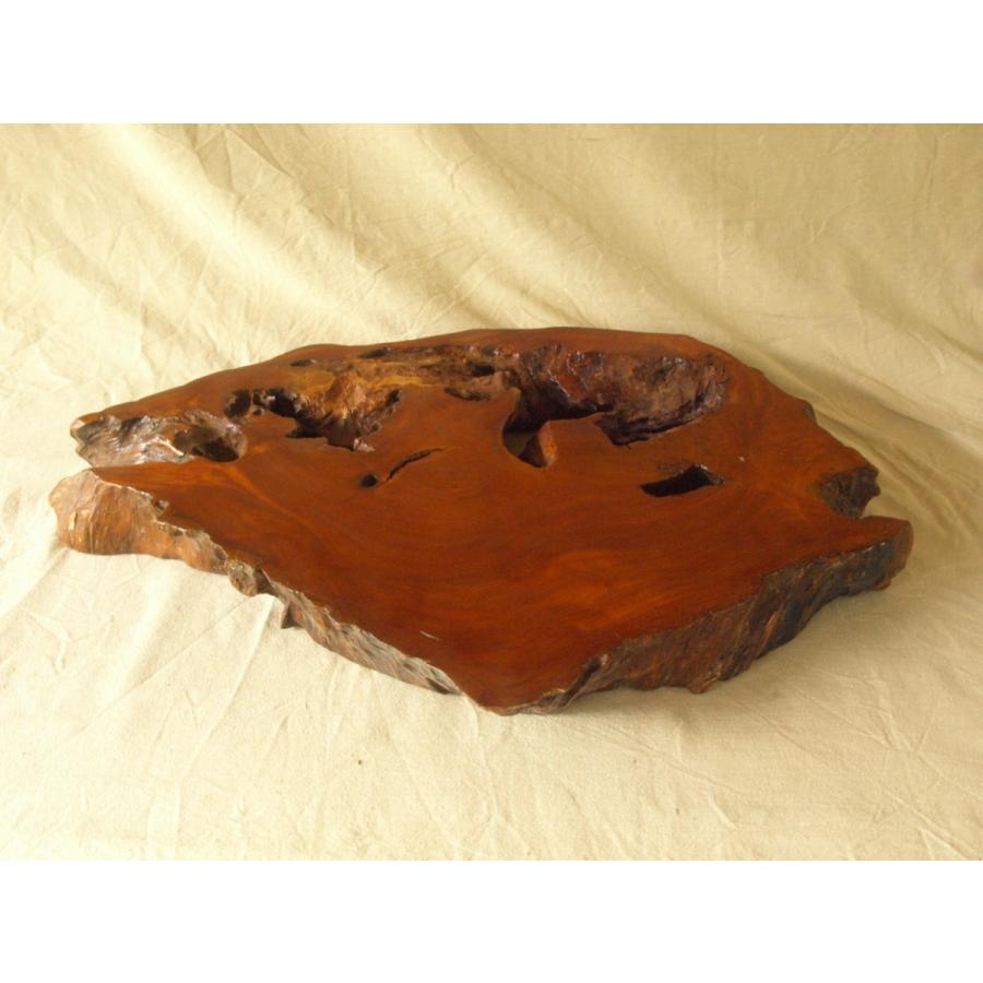 時代 欅敷板 無垢材一枚板60cm 6.4kg侘 寂 樹洞輪切 飾台 盆栽台