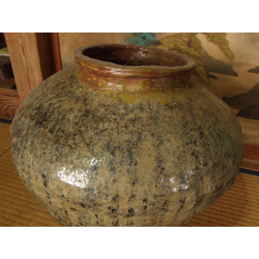 越前自然釉大壺
