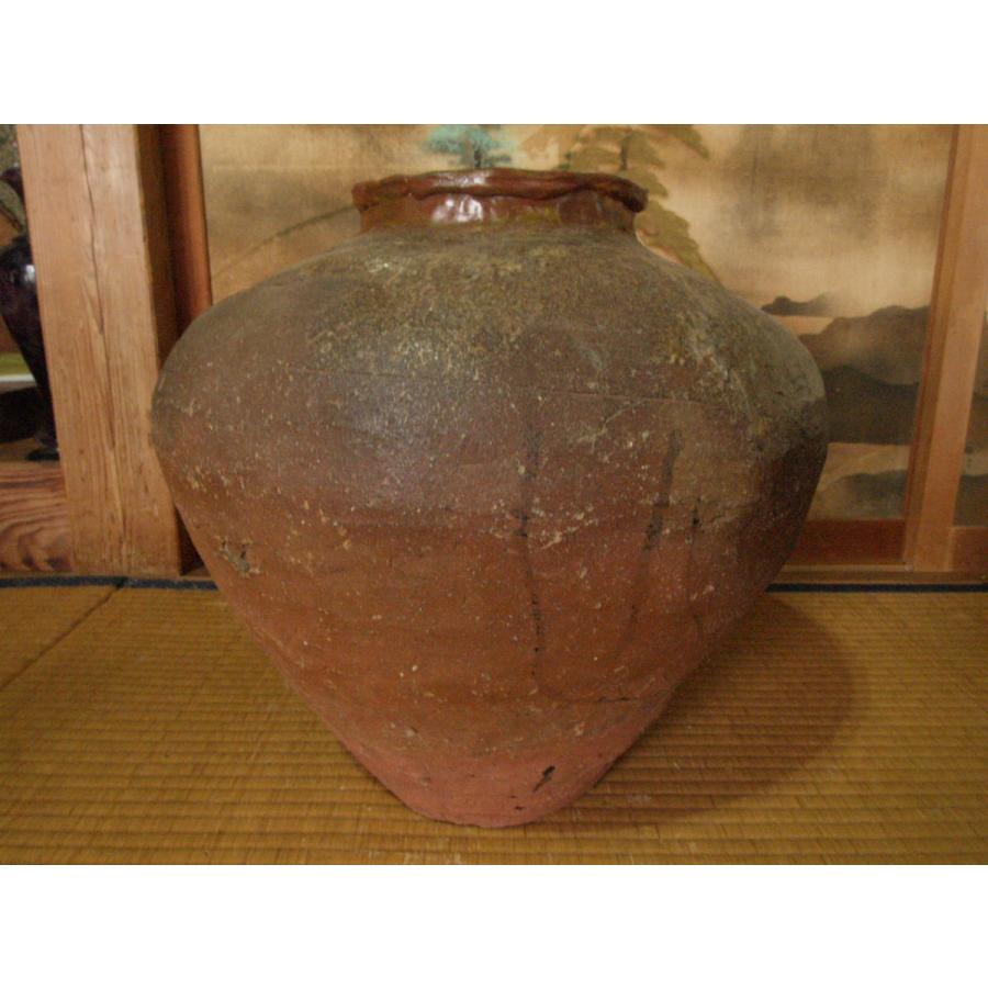 希少 名品 鎌倉 室町時代 越前焼大壺39cm 石はぜ 侘 寂 焼締 自然釉 