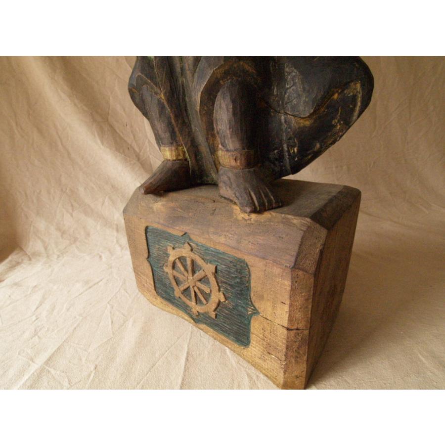 江戸 明治時代 木彫不動明王81cm 仏教仏像 民仏 吉祥 招福 縁起物 古民藝 骨董 日本古美術 |  | 07