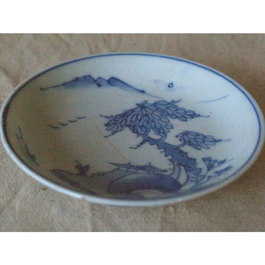 江戸時代 染付山水図 有田焼中皿16cm2枚 角福銘 古伊万里 吉祥 江戸時代 染付山水図 有田焼中皿16cm2枚 角福銘 古伊万里 吉祥