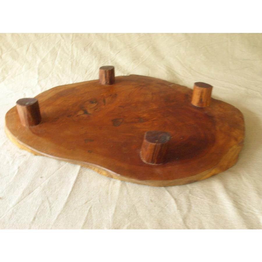 幽玄の美 貴重 肥松瘤 丸輪切り一枚板50cm 瘤盆 花台 花道 茶道 盆栽