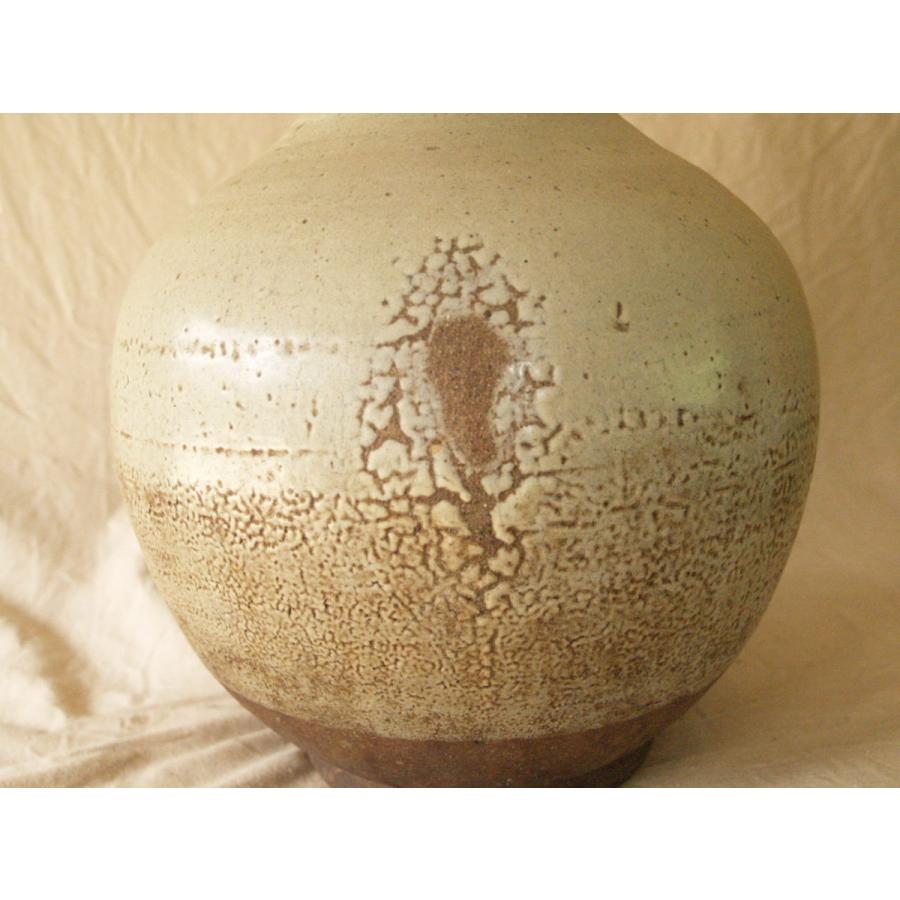 江戸時代 白縮斑釉大壷41.5cm 検 縮釉 白釉 斑唐津 岸岳系 会津本郷 松代焼 古陶器 古伊万里の画像