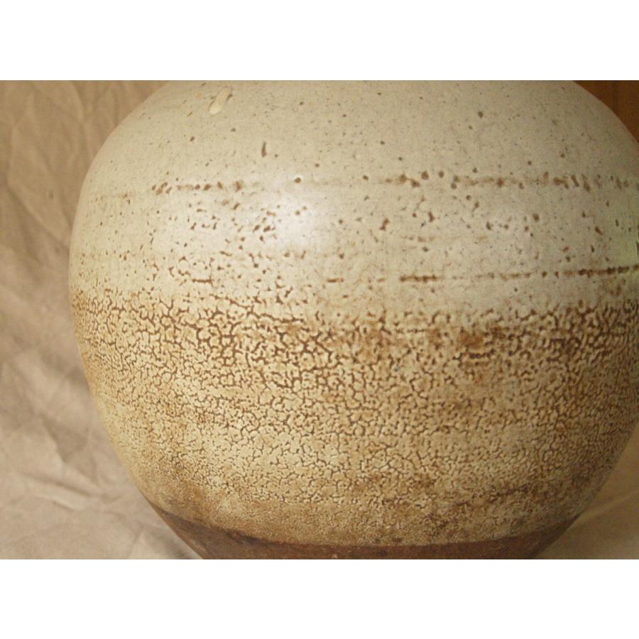 江戸時代 白縮斑釉大壷41.5cm 検 縮釉 白釉 斑唐津 岸岳系 会津本郷 松代焼 古陶器 古伊万里の画像