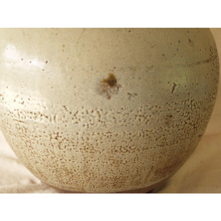 江戸時代 白縮斑釉大壷41.5cm 検 縮釉 白釉 斑唐津 岸岳系 会津本郷 松代焼 古陶器 古伊万里の画像