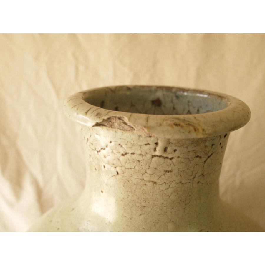 江戸時代 白縮斑釉大壷41.5cm 検 縮釉 白釉 斑唐津 岸岳系 会津本郷 松代焼 古陶器 古伊万里の画像