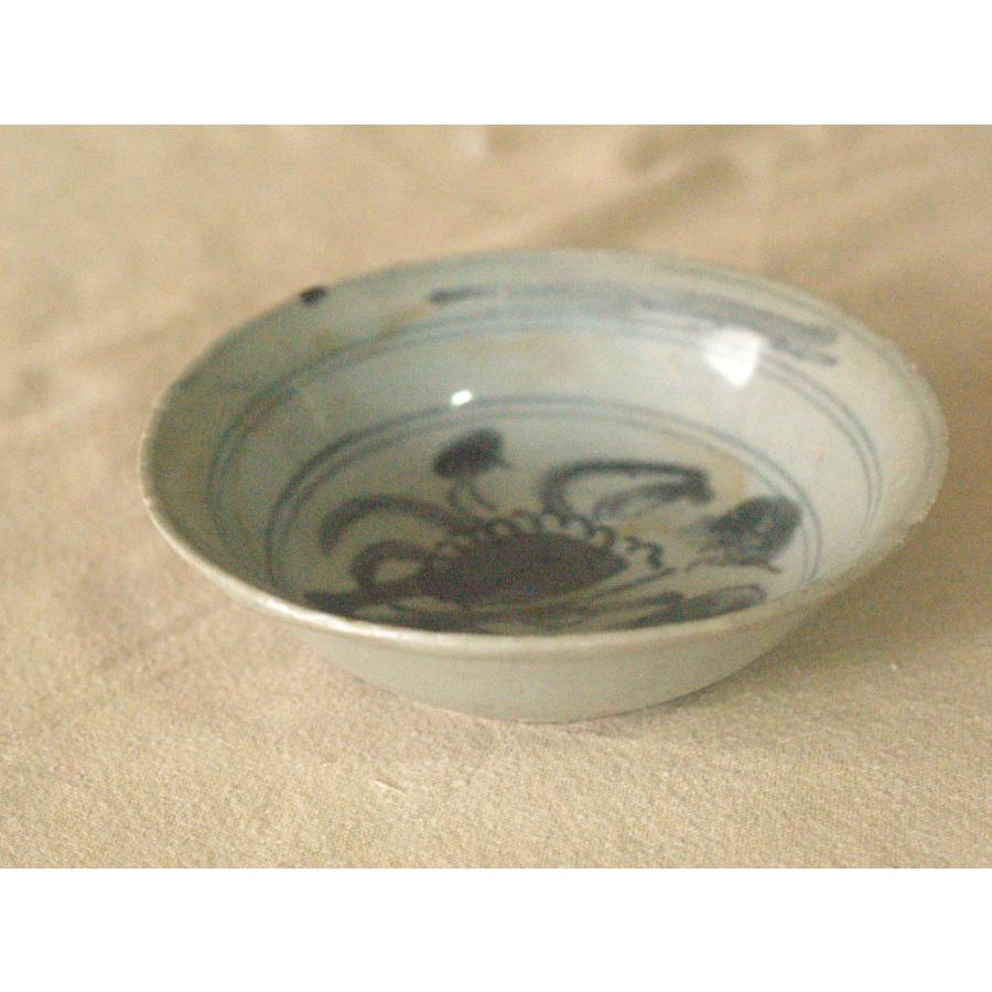 元 明時代 青花茶碗2種13ｃｍ 草花紋 中国古美術 アジア古陶器 検）古伊万里 茶道 花道_7