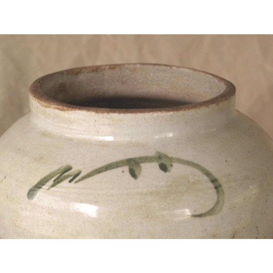 李朝染付 彩色小壷12.5ｃｍ 彩色小壷 色絵 茶道 華道 【虎渓】 朝鮮古美術