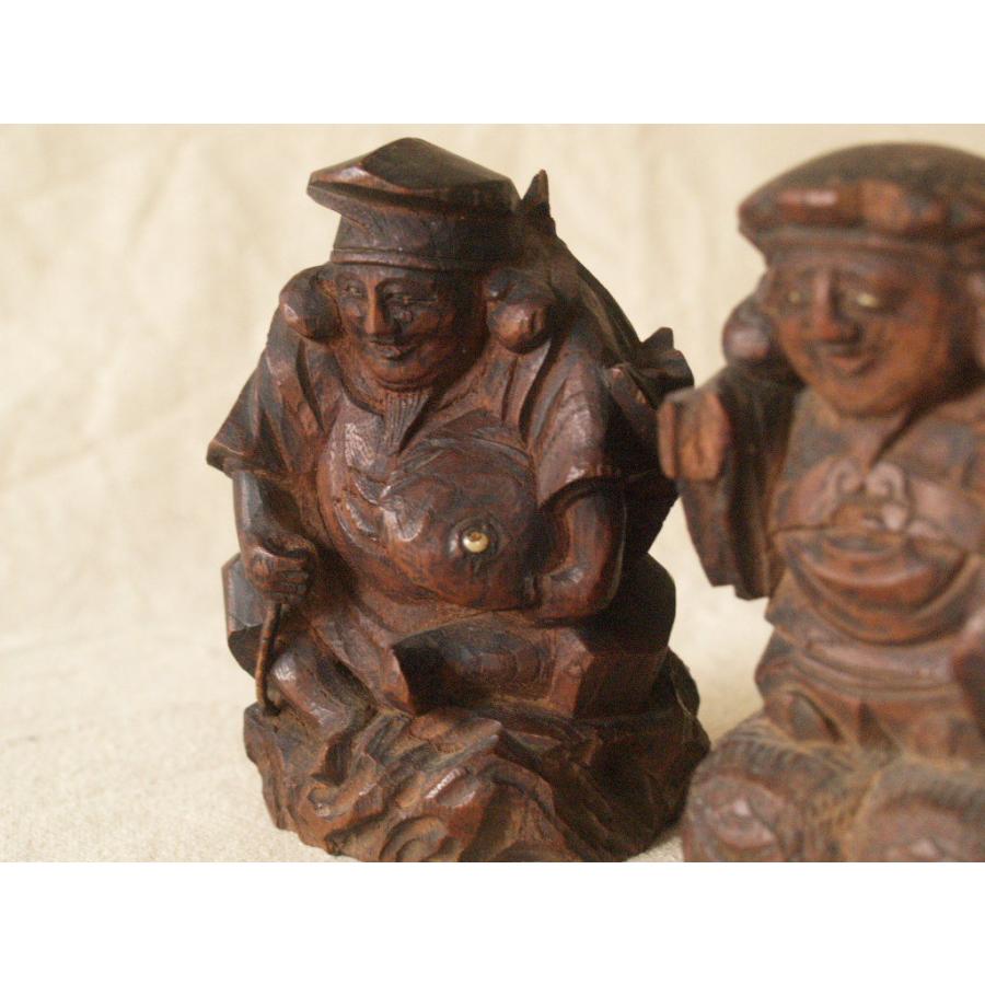 レア希少 明治時代 加納友一 古根付 恵比寿 大黒9.5cm 人気上位 源流