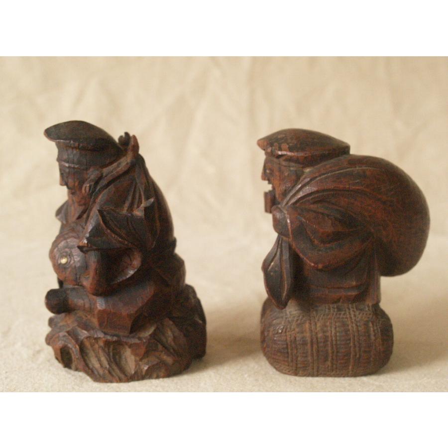 レア希少 明治時代 加納友一 古根付 恵比寿 大黒9.5cm 人気上位 源流