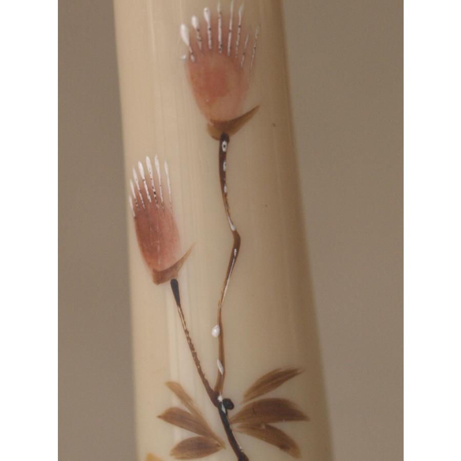 19世紀英国アンティーク エナメル花瓶 一輪ざし アネモネ アールヌーボー 空白の美 ルグラー イギリス 検 エミールガレ ドーム 通販 