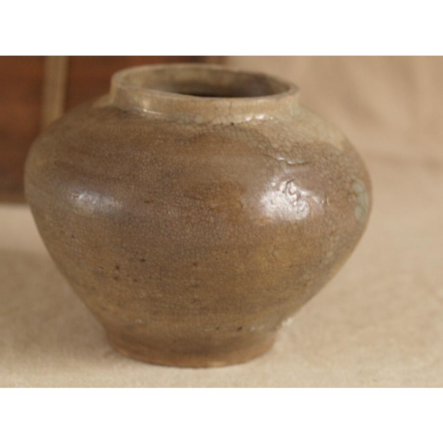 銘品 李朝 白磁雨漏手丸壺10.5cm 貫入壺 侘寂 白磁提灯壺 朝鮮古美術