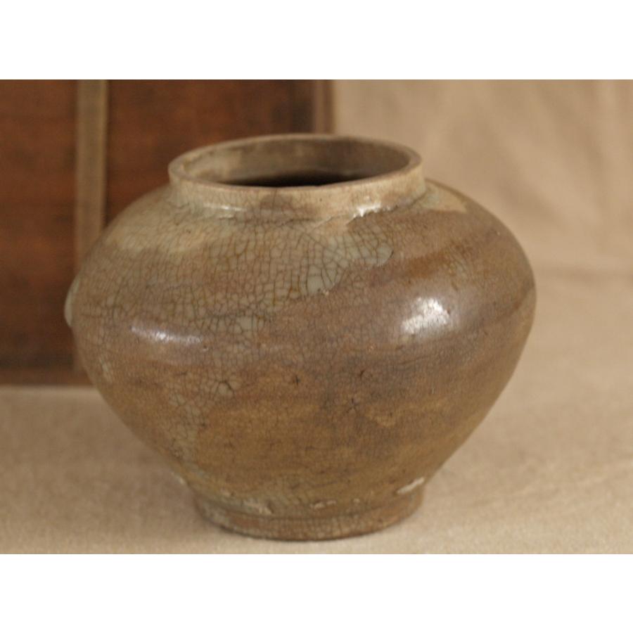 銘品 李朝 白磁雨漏手丸壺10.5cm 貫入壺 侘寂 白磁提灯壺 朝鮮