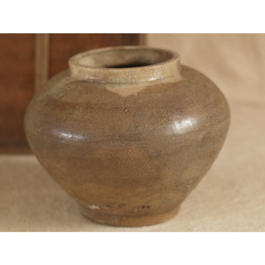 銘品 李朝 白磁雨漏手丸壺10.5cm 貫入壺 侘寂 白磁提灯壺 朝鮮