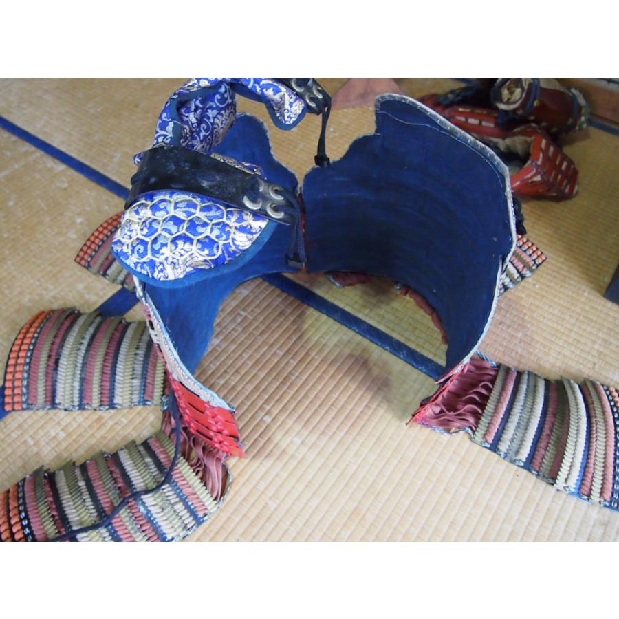 昭和レトロ兜 昭和レトロ 戦国名将 鹿角変わり十二間兜 赤塗二枚胴具足 実寸 5